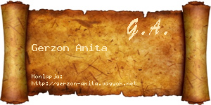 Gerzon Anita névjegykártya